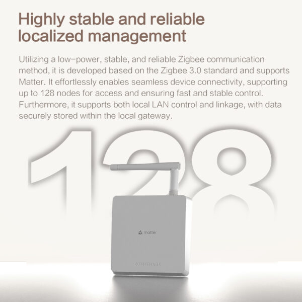 ⁦جهاز Hub ذكي Matter من Zemismart – جسر تحكم متكامل يدعم Zigbee – متوافق مع Google Home وSmartThings وتطبيق Tuya⁩ - الصورة ⁦4⁩